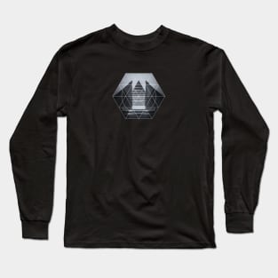 The Hotel (experimental futuristic architecture photo art in modern black & white) Long Sleeve T-Shirt